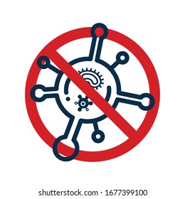 Virus icon, virus alert, threat found