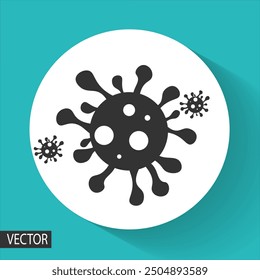 Virus icon. Bacterial and microbe infection. Germ and antibacterial vector