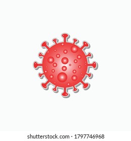 Icono de virus. Símbolo de características - vector.