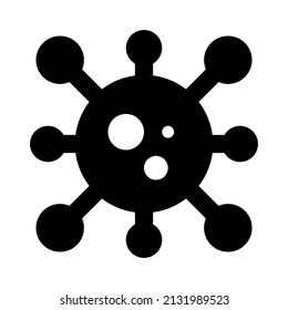 virus icon with black color
