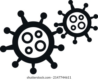 Virus icon. Black disease symbol. Epidemic sign