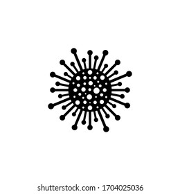 Icono de virus - diseño de dibujos animados. Símbolo de bacteria vectorial. Signo de celda simple. Coronavirus, covid - 19 art.