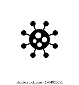 Virus icon - cartoon design. Vector bacteria symbol. Simple cell sign. Coronavirus, covid - 19 art.