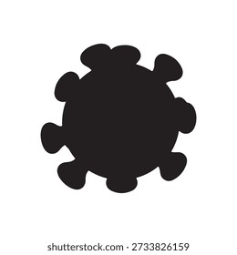 Virus icon - cartoon design. Vector bacteria symbol. Simple cell sign. Coronavirus, covid - 19 art.
