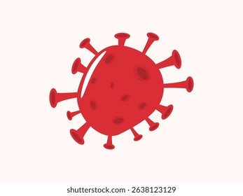 Virus icon in clean vector style, symbolizing viruses, infections, health risks, and microbiology. Ideal for medical, scientific, and health-related projects and educational materials.