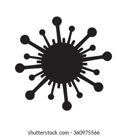 Virus icon. Concept flat style design illustration