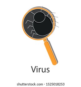 Virus icon concept on white background. Creative idea design use for your project. Flat vector illustration for presentation or mobile app.
