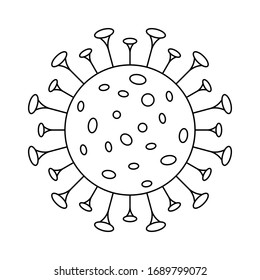 Icono de virus.Coronavirus. Ilustración de diseño vectorial Covid-19