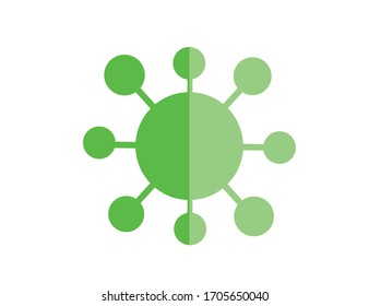 Virus icon (coronavirus). Vector image. Science and medicine.