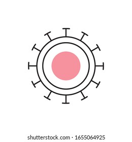 virus icon design, Human body person people health anatomy biology and science theme Vector illustration