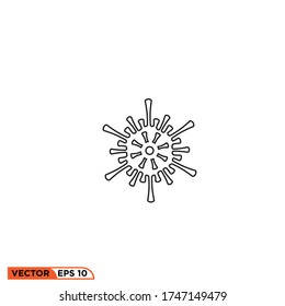 plantilla de ilustración vectorial de diseño de iconos de virus