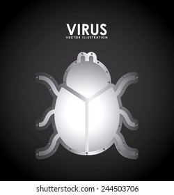 virus icon design, vector illustration eps10 graphic