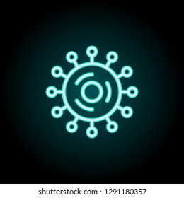 virus icon. Elements of Science in neon style icons. Simple icon for websites, web design, mobile app, info graphics