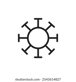 Virus icon Flat line illustration