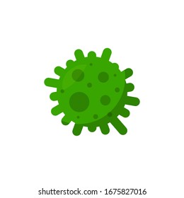 Virus icon in flat style character. Vector isolated illustration design