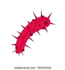 Virus icon in flat style isolated on white background vector illustration