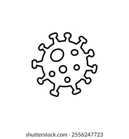 virus icon Flat symbol set outline
