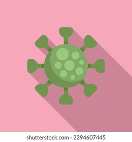 Virus icon flat vector. Bacteria medicine. Medical immune