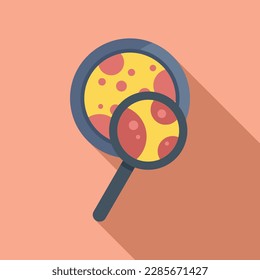 Virus icon flat vector. Petri dish. Medical micro