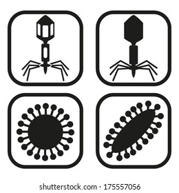 Virus icon - four variations