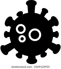 Virus Icon Glyph Vector Illustration
