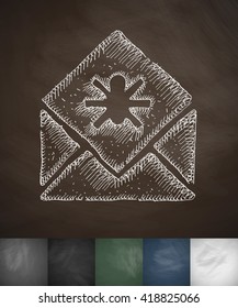 virus icon. Hand drawn vector illustration