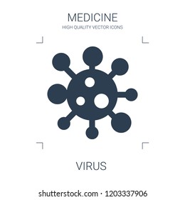 virus icon. high quality filled virus icon on white background. from medical collection flat trendy vector virus symbol. use for web and mobile