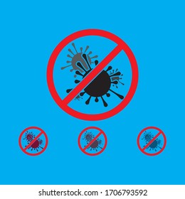 Icono de virus diseño Logo de plantilla y vector de símbolo