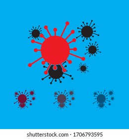 virus icon illustration design Template logo and symbol vector