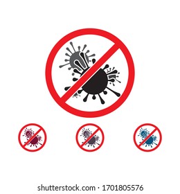 virus icon illustration template design logo and symbol vector
