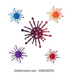 virus icon illustration of a unique vector design
