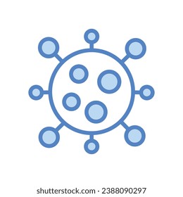Virus icon isolate white background vector stock illustration.