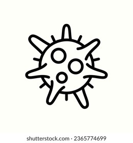 icono de virus, icono aislado en fondo claro, perfecto para sitio web, blog, logotipo, diseño gráfico, medios sociales, interfaz de usuario, aplicación móvil