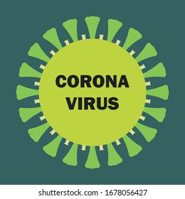 Virus Icon isolated on White, Pandemic Coronavirus Covid Desease