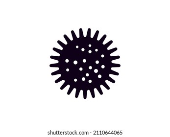 Virus Icon isolated on white background. Flat Vector Icon Design Template Element.