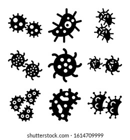 virus icon isolated sign symbol vector illustration - Collection of high quality black style vector icons

