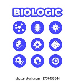 virus icon isolated sign symbol vector illustration. Bacteria, superbug, virus, microorganisms icons set. perfect for health products.