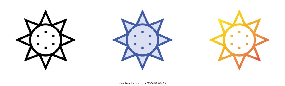 virus icon. Linear, Blue Fill and Gradient Style Design Isolated On White Background