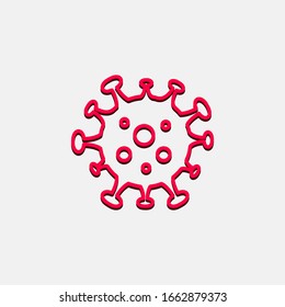 Logo-Design des Virus-Symbols. einfache Vektorillustration