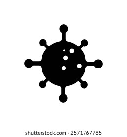 Virus icon logo design template isolated illustration