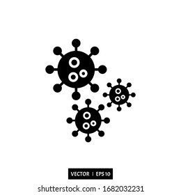 virus icon logo illustration vector simple design