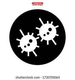 virus icon or logo isolated sign symbol vector illustration - high quality black style vector icons
