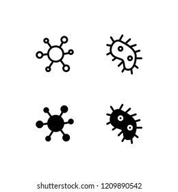 Virus Icon Logo Vector Symbol. Bacteria Icon