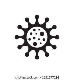 Virus icon, microbe, bacterium icon isolated on white