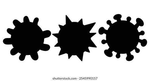Virus Icon, Microbe Symbol, Infectious Disease Sign