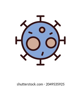 icono de virus, ilustración de vector de icono microbe