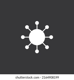 Virus icon on grey background