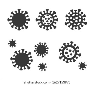Virus icon on a white background. Isolated Vector illustration of coronavirus. 
