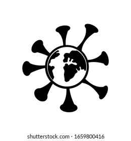icono de virus en fondo blanco