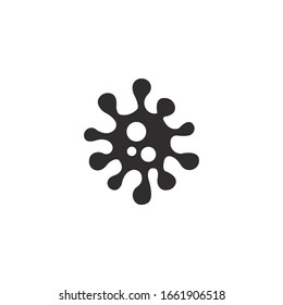 Virus-Symbol auf weißem Hintergrund